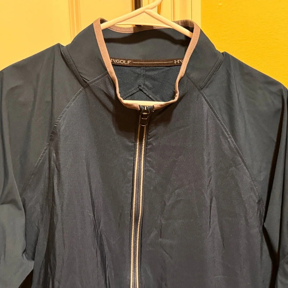 Under Armour Navy Gray Golf Jacket Men’s Black Storm Zipper Sz L - Picture 3 of 13